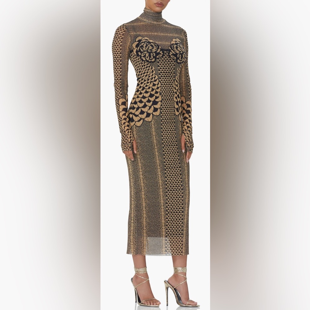 AFRM Shailene Dress - Gilded Petals XL